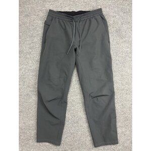Lululemon Jogger Pants Mens Large 34x27 Gray Woven Elastic Waist Zip Pockets